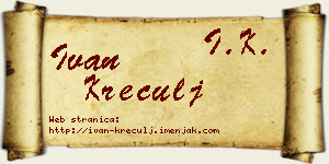 Ivan Kreculj vizit kartica